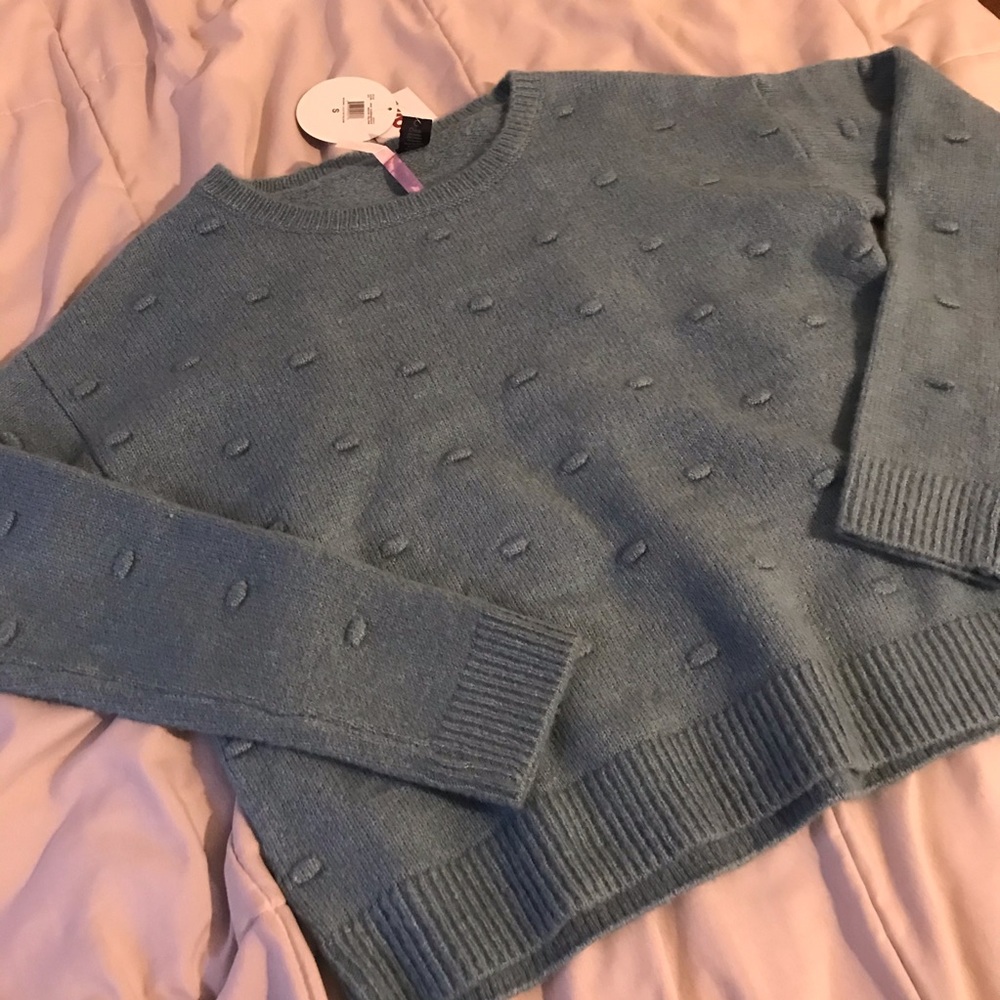 Cute Blue Soft Knit Sweater